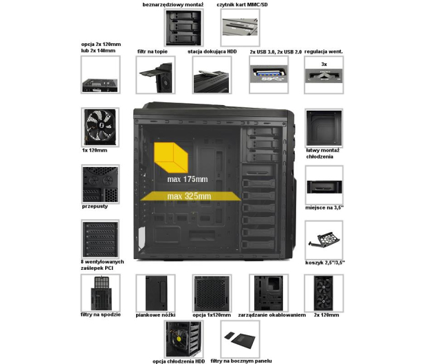 SilentiumPC Gladius X60 Pure Black - 177175 - zdjęcie 5